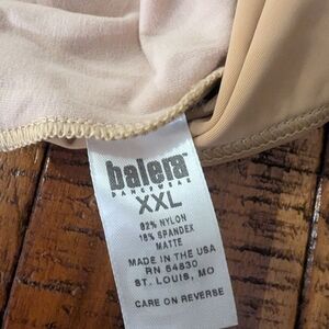 Balera Dancewear Tan Low Back Camisole Leotard MT757N Size XXL WOMEN'S